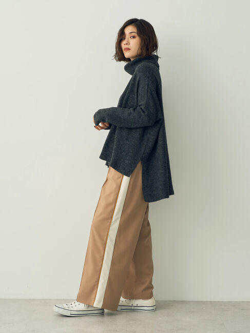 Editt by YECCA VECCA「配色ラインタックワイドパンツ」|その他|