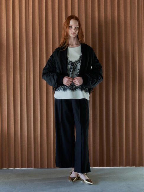 Editt by YECCA VECCA「配色ラインタックワイドパンツ」|その他|