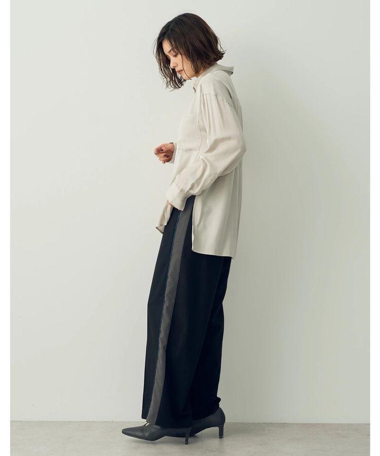 Editt by YECCA VECCA「配色ラインタックワイドパンツ」|その他|