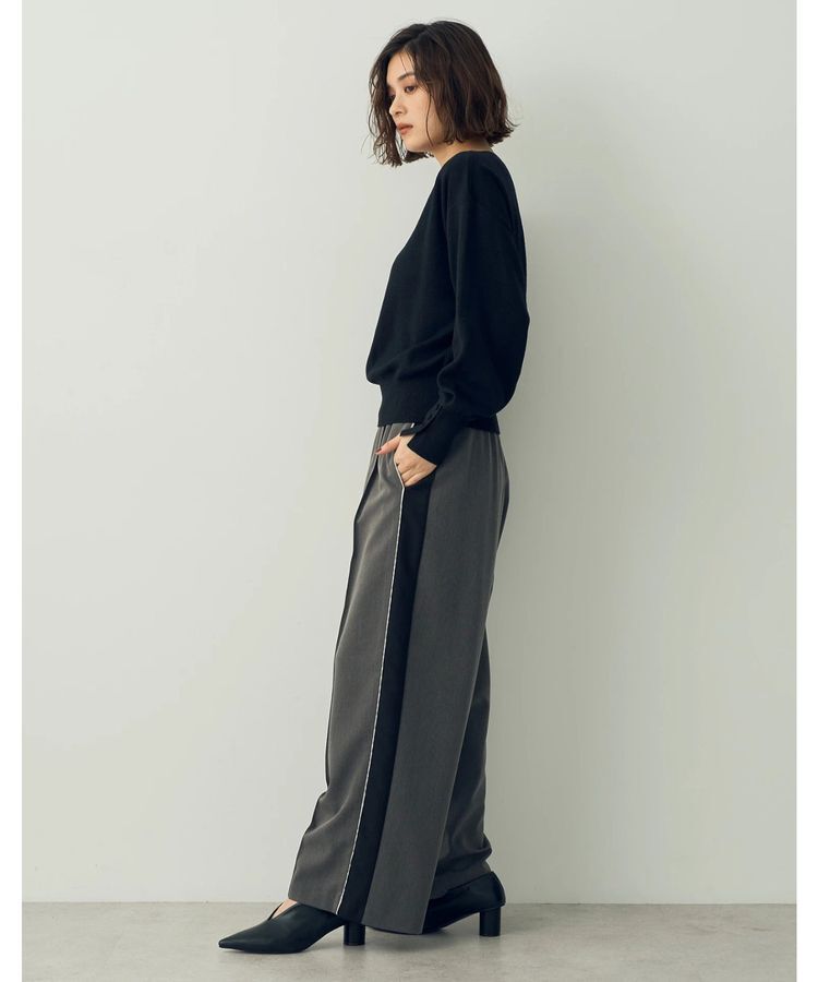 Editt by YECCA VECCA「配色ラインタックワイドパンツ」|その他|