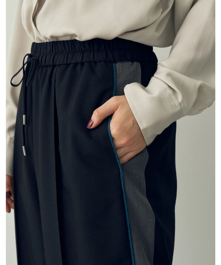 Editt by YECCA VECCA「配色ラインタックワイドパンツ」|その他|