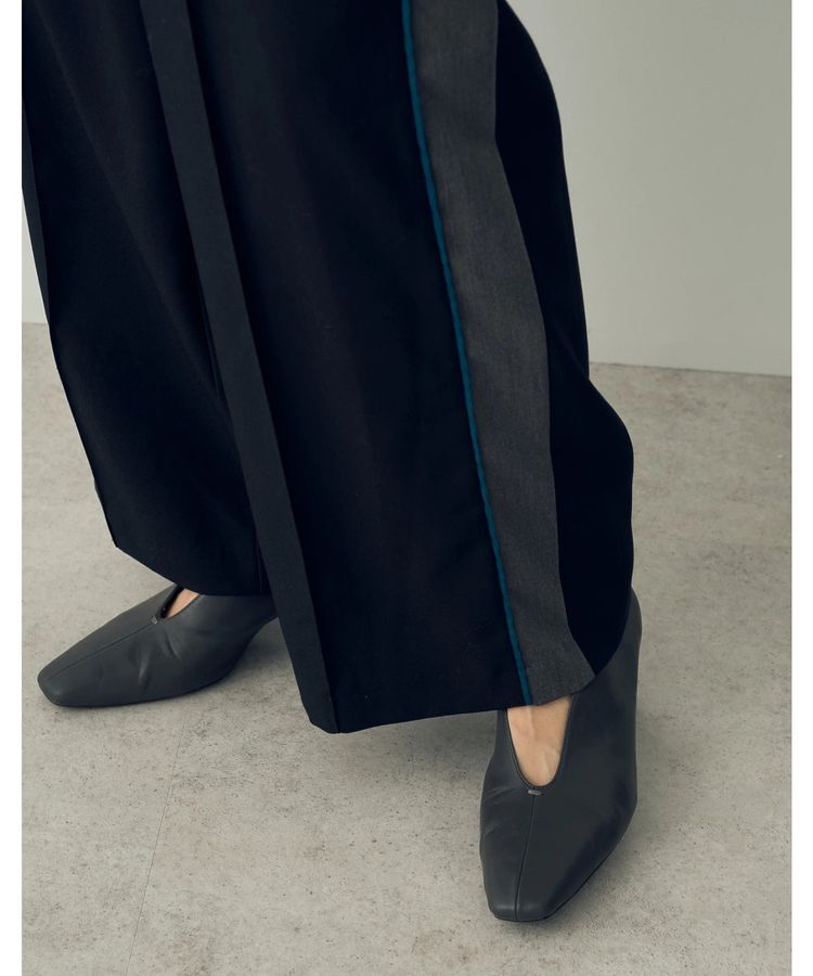 Editt by YECCA VECCA「配色ラインタックワイドパンツ」|その他|