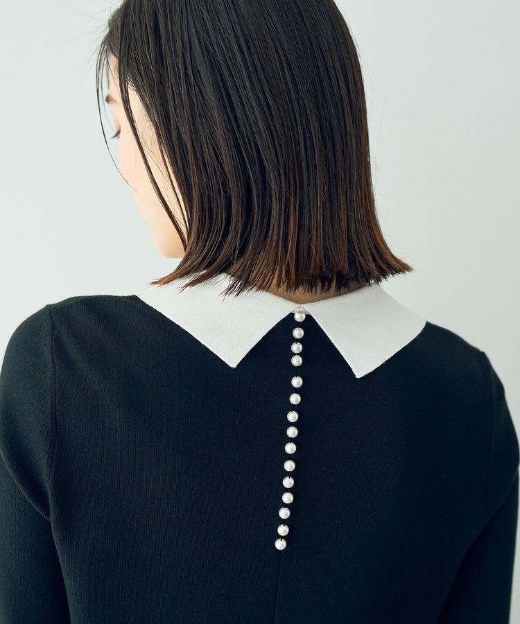 YECCA VECCA「襟付きパールニット」|ニット・セーター|