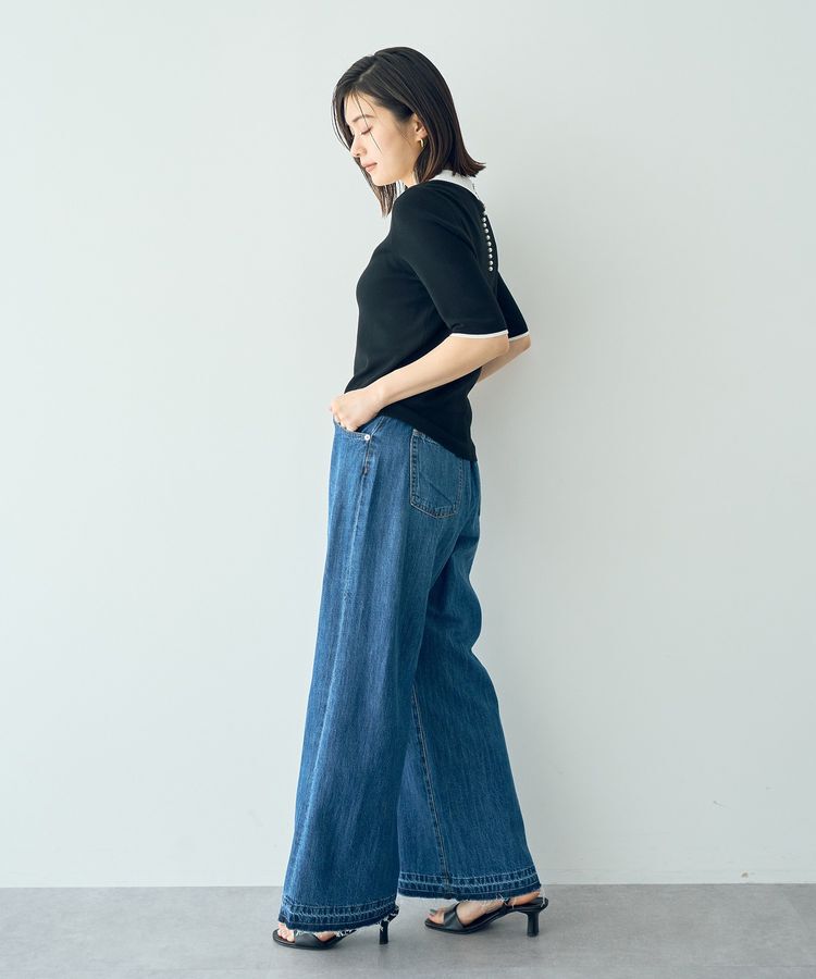 YECCA VECCA「襟付きパールニット」|ニット・セーター|