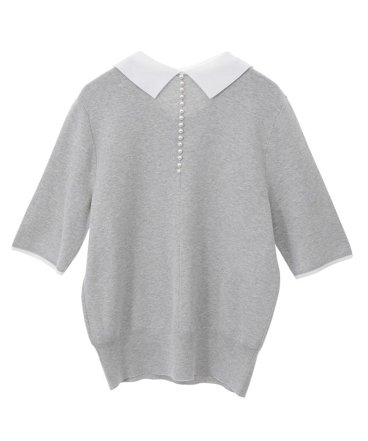 YECCA VECCA「襟付きパールニット」|ニット・セーター|