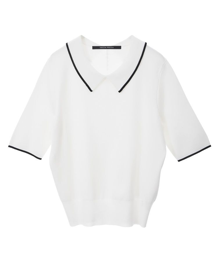 YECCA VECCA「襟付きパールニット」|ニット・セーター|