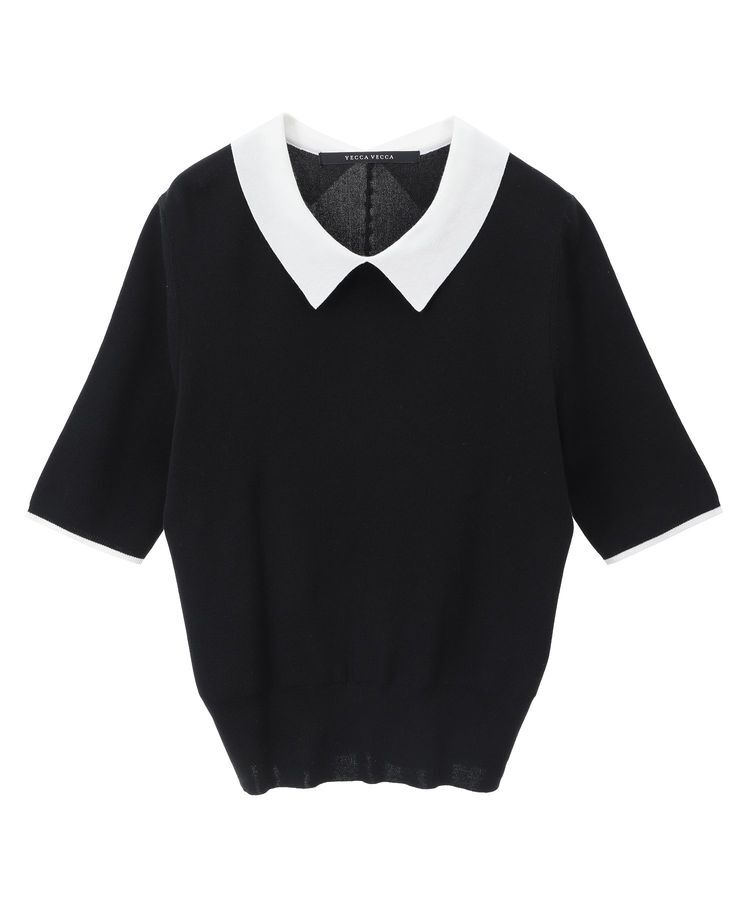 YECCA VECCA「襟付きパールニット」|ニット・セーター|