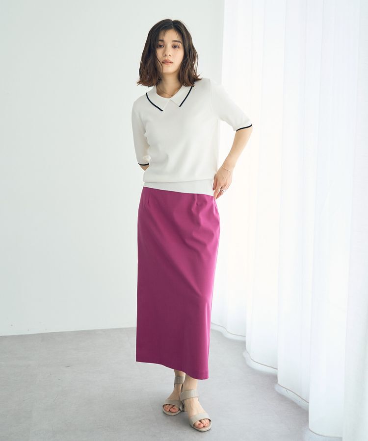 YECCA VECCA「襟付きパールニット」|ニット・セーター|