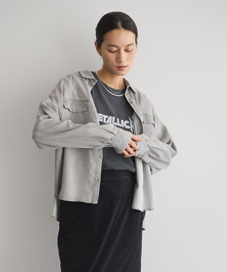 GARAGE OF GOOD CLOTHING「ヴィンテージ加工ショート丈シャツ」|シャツ・ブラウス|