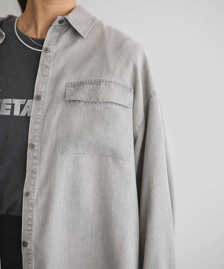 GARAGE OF GOOD CLOTHING「ヴィンテージ加工ショート丈シャツ」|シャツ・ブラウス|