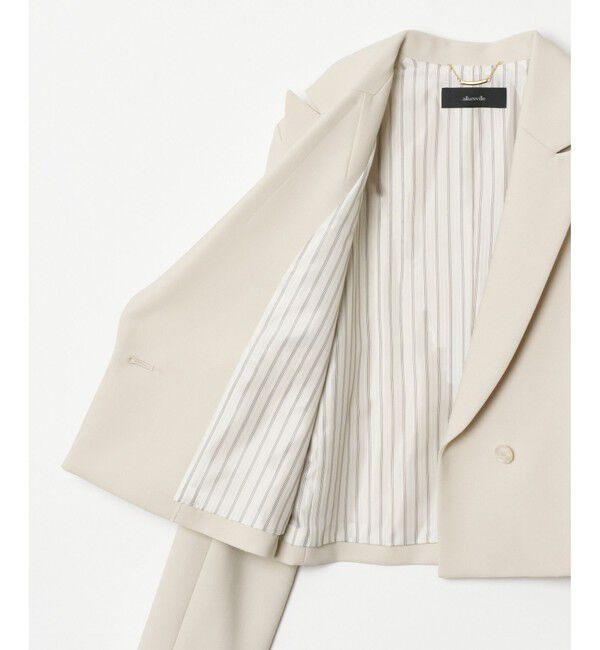 allureville「【セットアップ対応可能】ギャバショートジャケット」|テーラードジャケット|