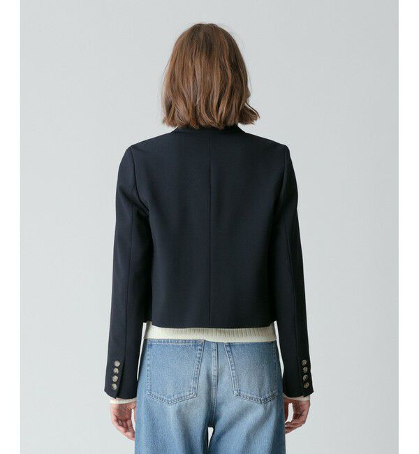 allureville「【セットアップ対応可能】ギャバショートジャケット」|テーラードジャケット|