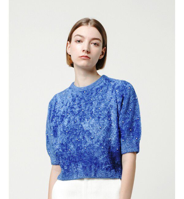 LOULOU WILLOUGHBY「【LOULOU WILLOUGHBY】パールスタッズプルオーバー」|その他|ブルー