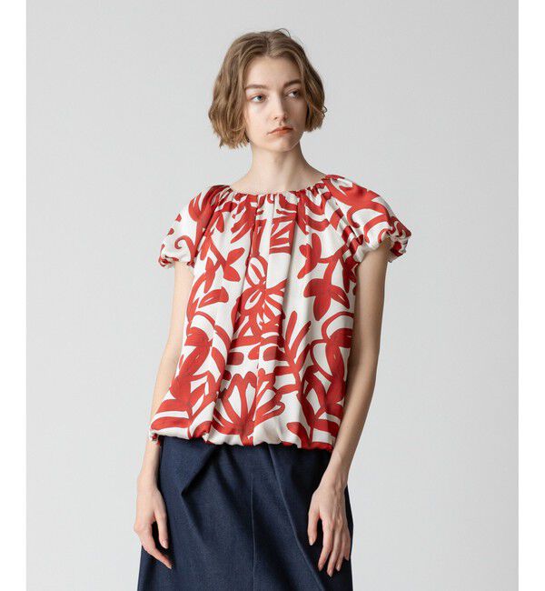 allureville「ペインティングフラワープリントブラウス」|シャツ・ブラウス|