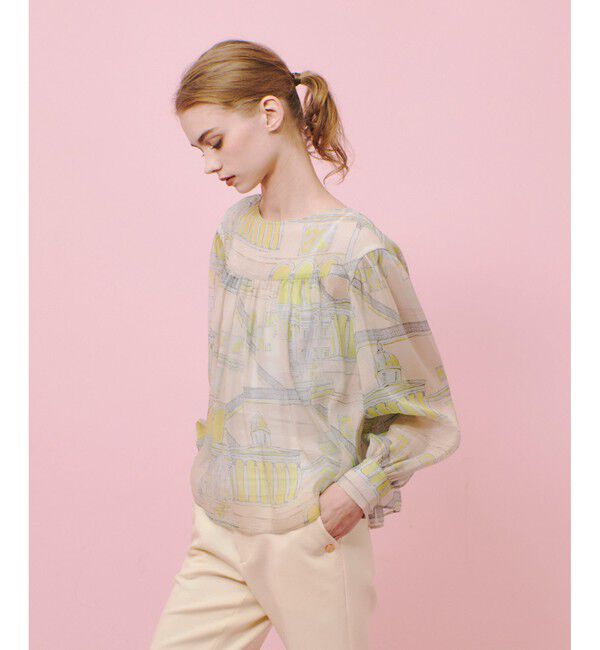 LOULOU WILLOUGHBY「【LOULOU WILLOUGHBY】カテドラルプリント ブラウス」|シャツ・ブラウス|