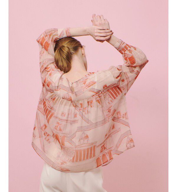 LOULOU WILLOUGHBY「【LOULOU WILLOUGHBY】カテドラルプリント ブラウス」|シャツ・ブラウス|