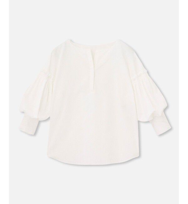 allureville「パフギャザースリーブブラウス」|シャツ・ブラウス|ホワイト