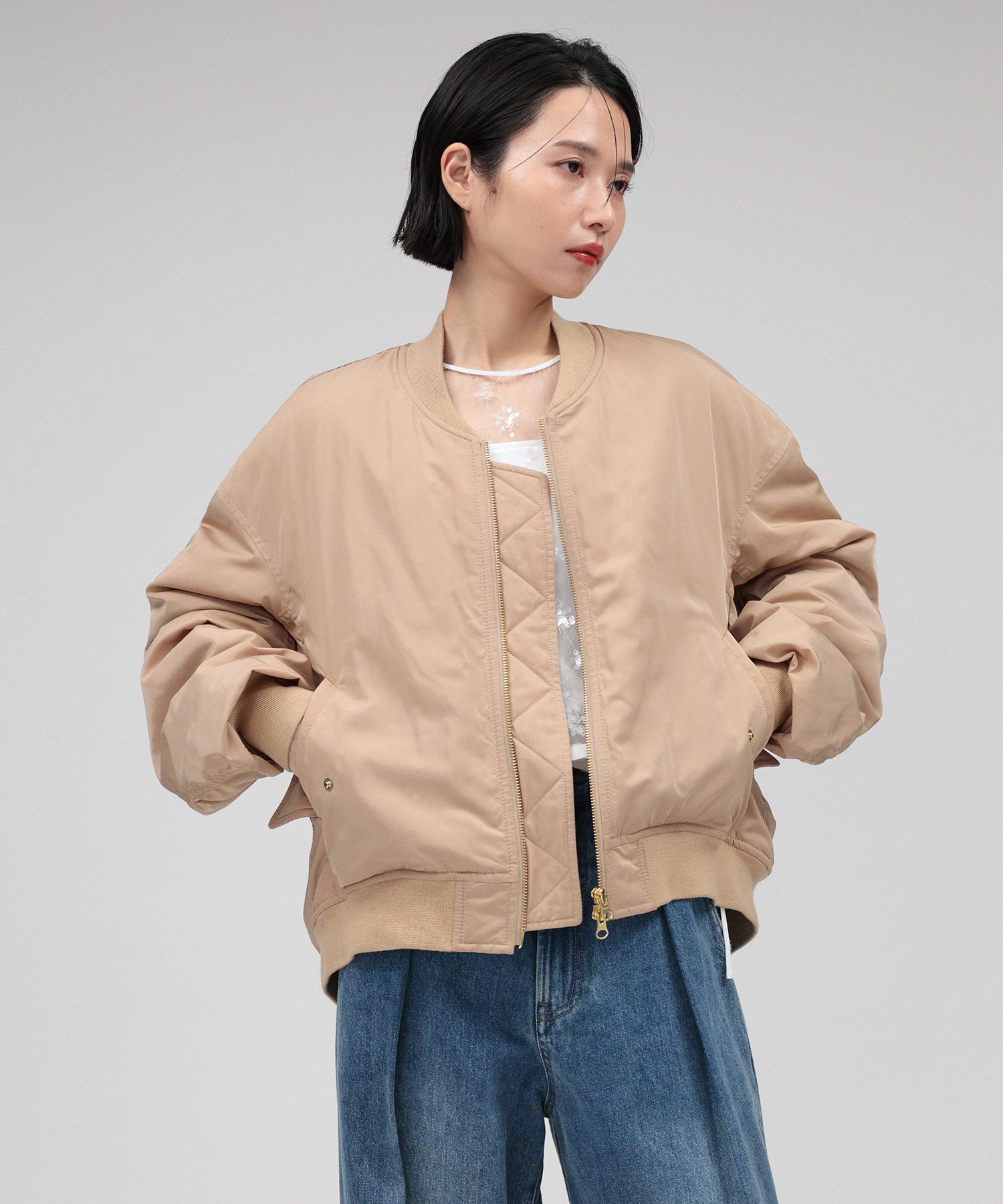 BABYLONE「ショートMA-1」|ブルゾン・スタジャン|