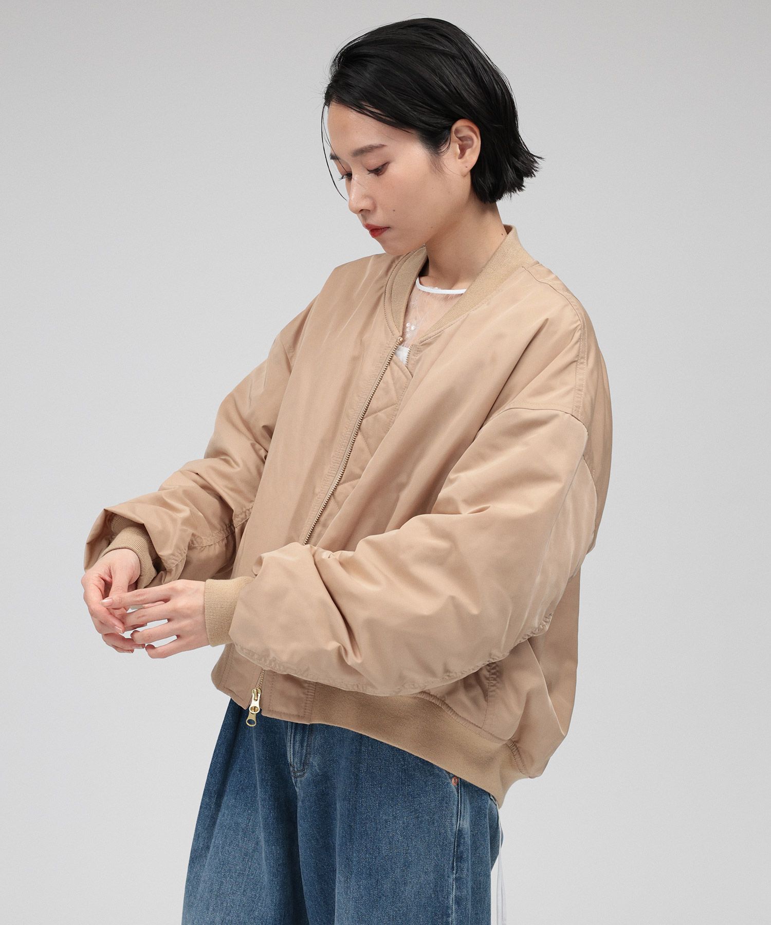 BABYLONE「ショートMA-1」|ブルゾン・スタジャン|