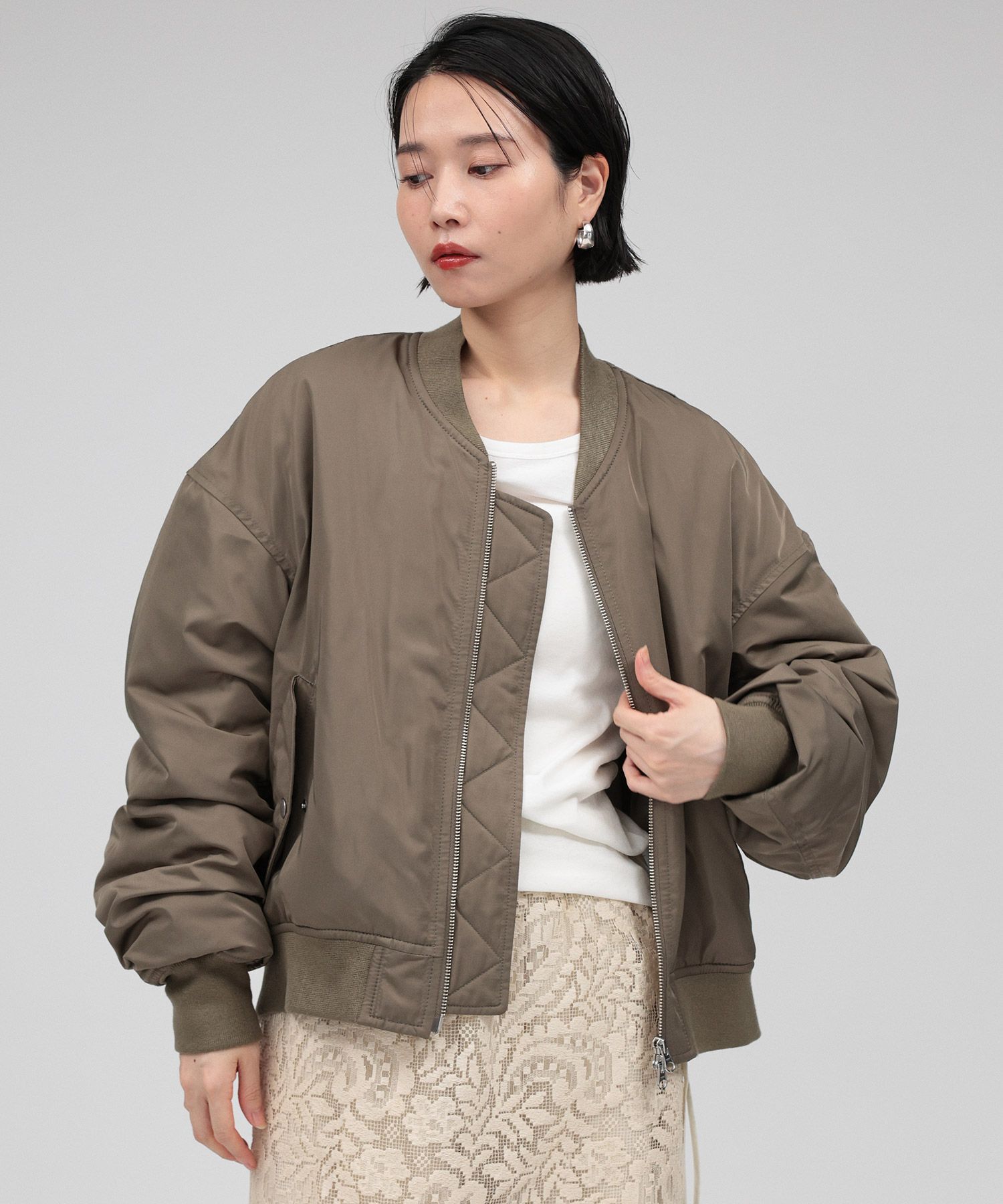 BABYLONE「ショートMA-1」|ブルゾン・スタジャン|