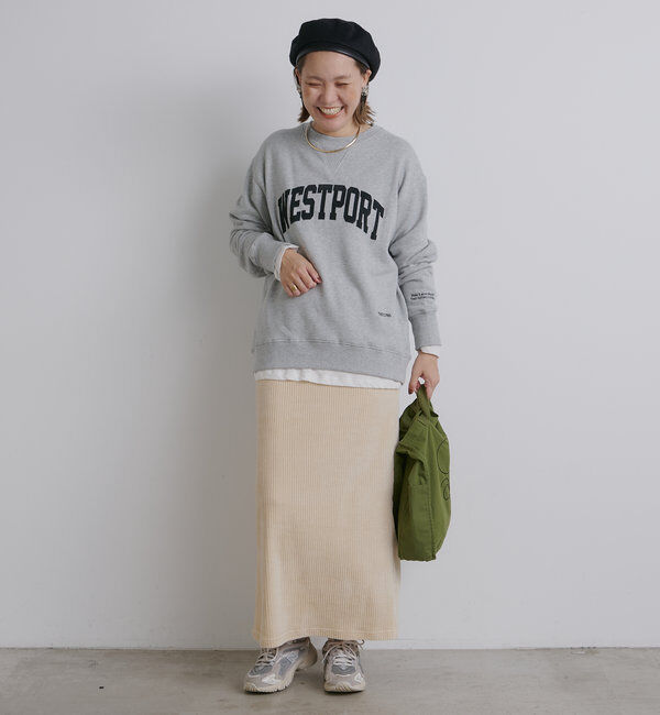  「【低身長・高身長対応】ストレッチコールスカート」|スカート|