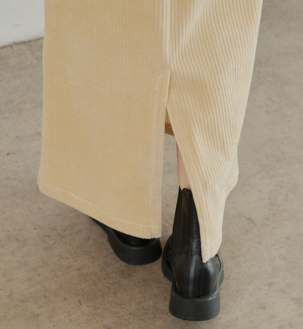  「【低身長・高身長対応】ストレッチコールスカート」|スカート|