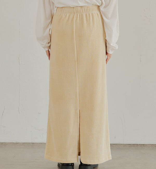  「【低身長・高身長対応】ストレッチコールスカート」|スカート|