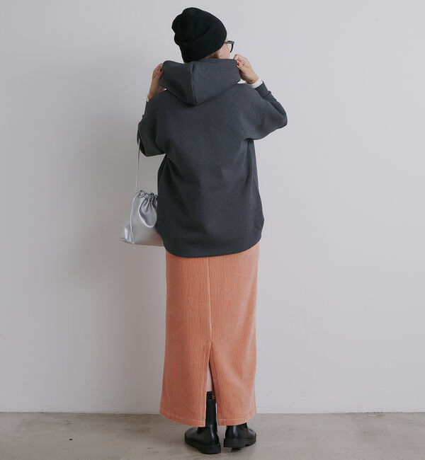  「【低身長・高身長対応】ストレッチコールスカート」|スカート|