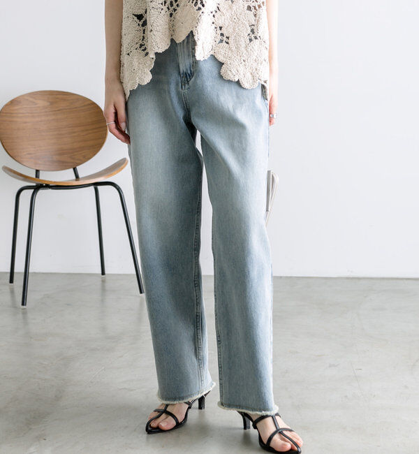  「《リバイバル》【低身長/高身長対応】タテストレッチ足長デニムパンツ」|その他|