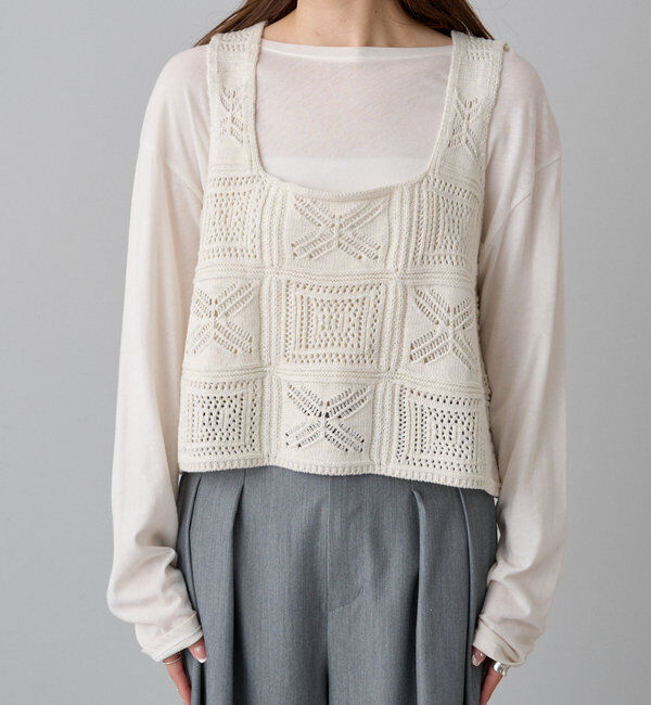  「すかし編みニットビスチェ」|ニット・セーター|