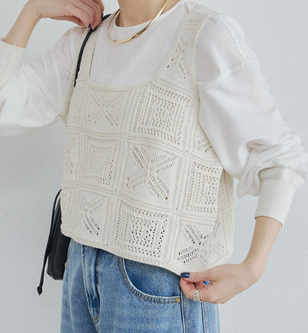  「すかし編みニットビスチェ」|ニット・セーター|