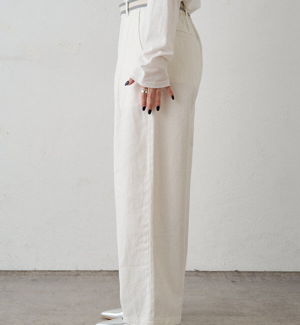  「ベルト付きリラックスデニムパンツ」|デニム|