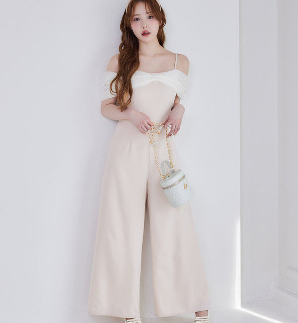  「【Black collection】リボンロンパース」|ワンピース|アイボリー