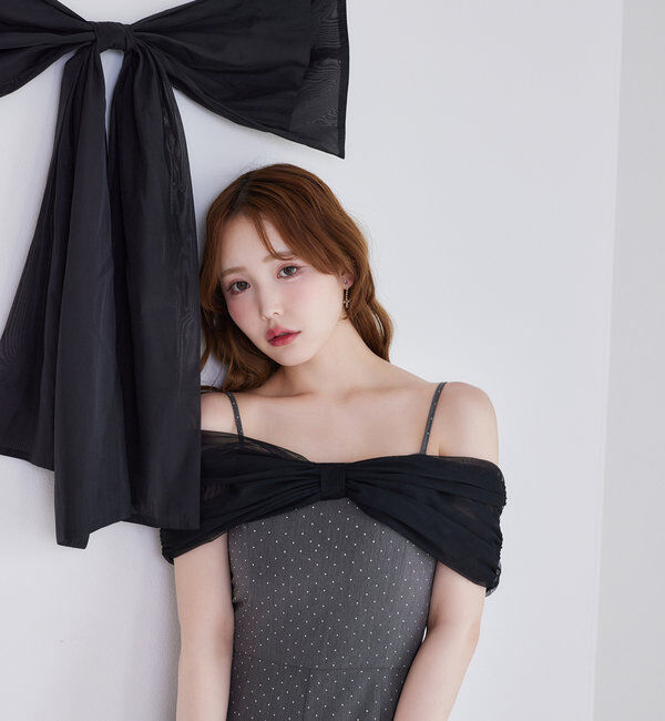  「【Black collection】リボンロンパース」|ワンピース|