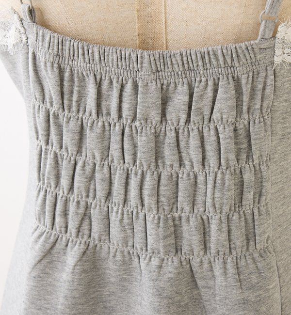  「【セットアップ可能】レース付きカットキャミワンピース」|ワンピース|