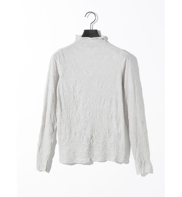 MIDIUMISOLID「MIDIUMISOLID for Ladies シアーハイネックインナー」|Tシャツ・カットソー|ライトグレー