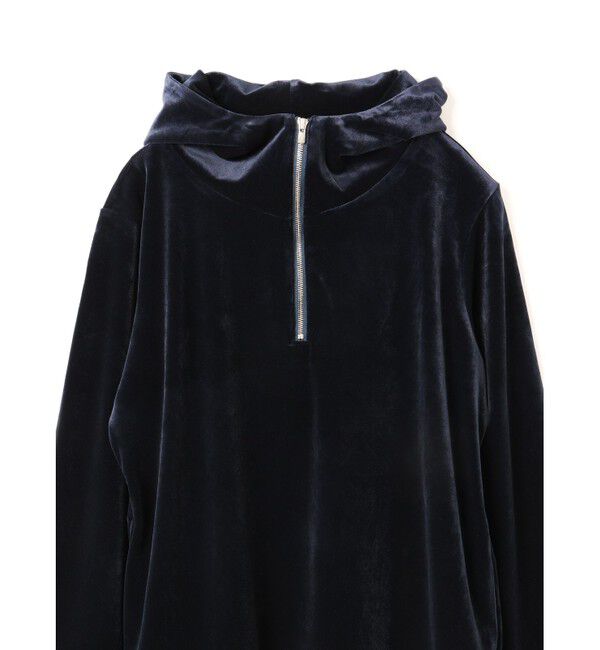 mizuiro ind「mizuiro ind ベロアフード付きプルオーバー」|Tシャツ・カットソー|
