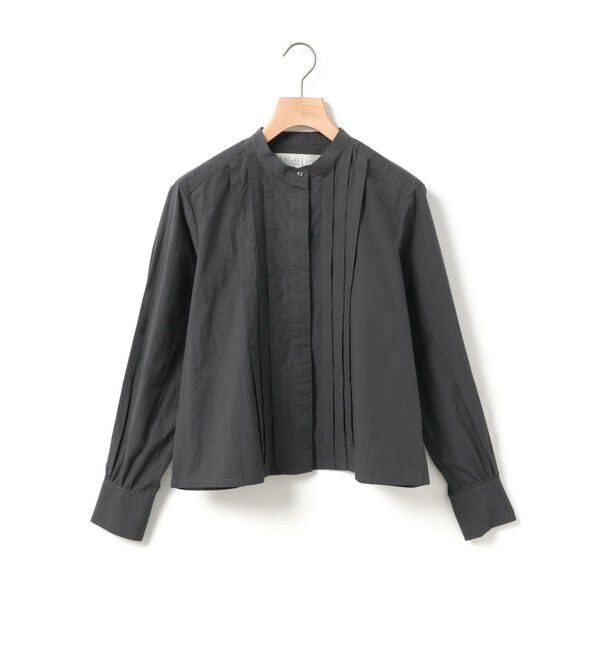 MidiUmi「MidiUmi タックショートシャツ」|シャツ・ブラウス|チャコールグレー