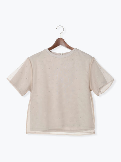 Te chichi「ラインストーンドットTシャツ」|ニット・セーター|