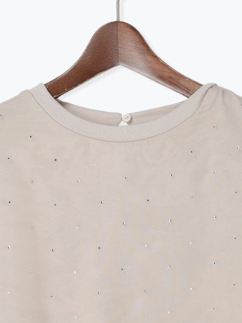 Te chichi「ラインストーンドットTシャツ」|ニット・セーター|