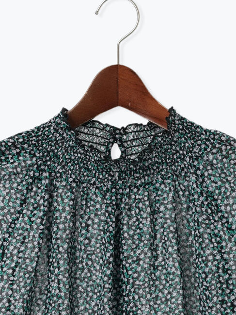 Te chichi「プリントシャーリングスタンドブラウス」|シャツ・ブラウス|