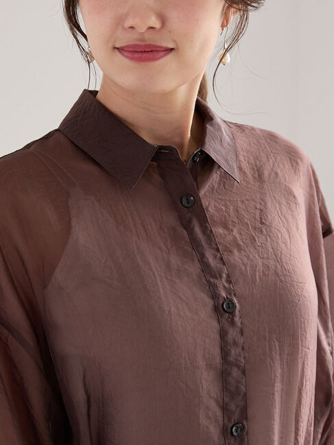 Te chichi「シアーロングレイヤーシャツ」|シャツ・ブラウス|