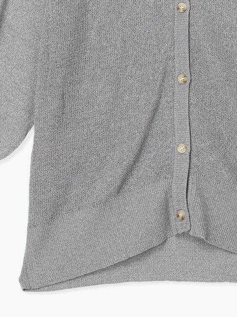 Samansa Mos2「【接触冷感】畦編みニットカーディガン」|カーディガン|