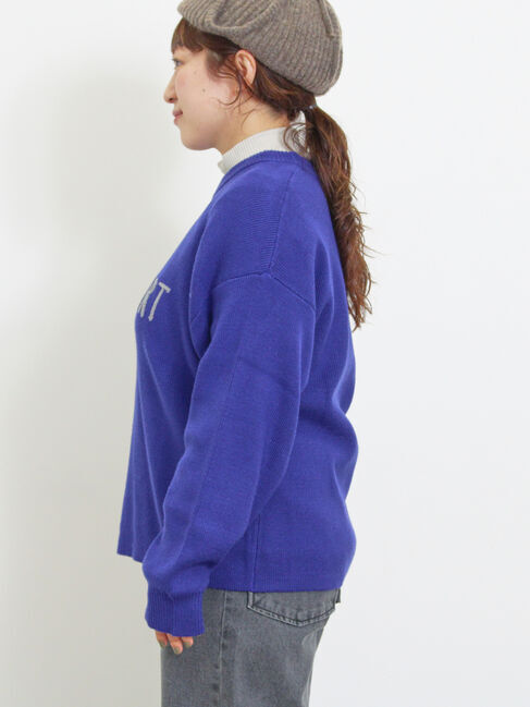 Samansa Mos2「◎レタリング配色ニット」|ニット・セーター|