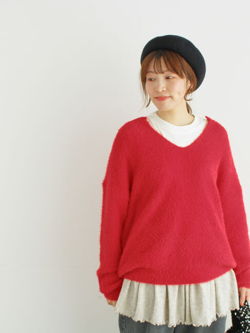 Samansa Mos2「◎シャギーキーネックニット」|ニット・セーター|