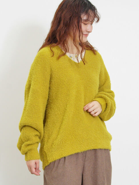 Samansa Mos2「◎シャギーキーネックニット」|ニット・セーター|