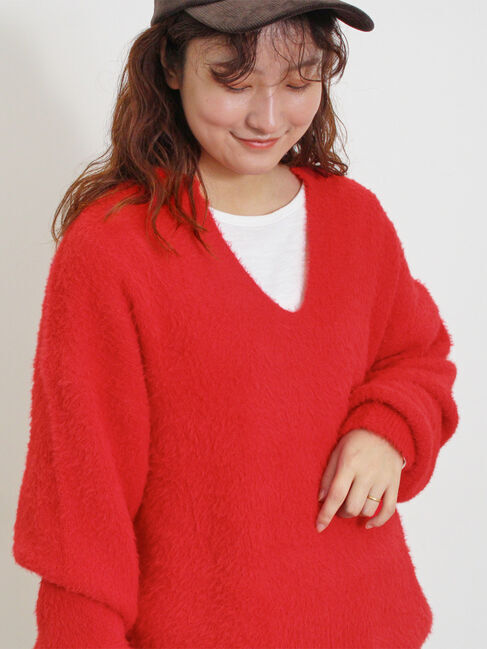 Samansa Mos2「◎シャギーキーネックニット」|ニット・セーター|