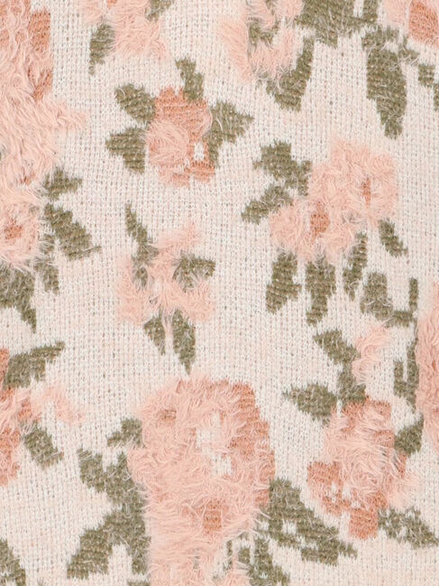 Samansa Mos2「無地・花柄シャギーVネックカーディガン」|カーディガン|