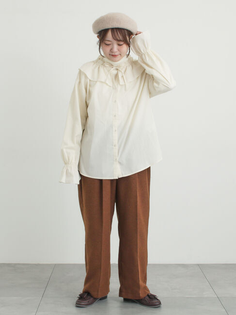 Samansa Mos2「フリル襟ブラウス」|シャツ・ブラウス|