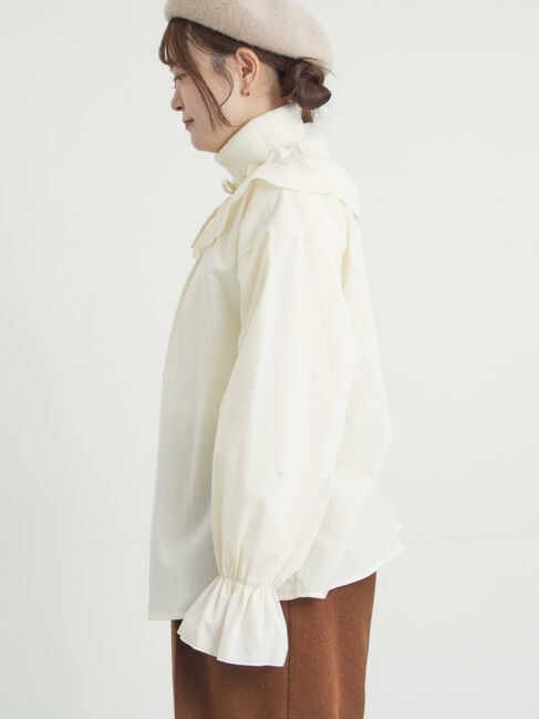 Samansa Mos2「フリル襟ブラウス」|シャツ・ブラウス|